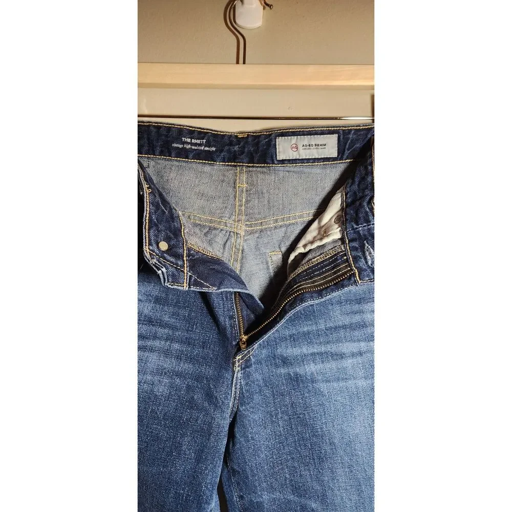 AG Adriano Goldschmied Women's High Rise Jeans in Dark Blue - Picture 7 of 16